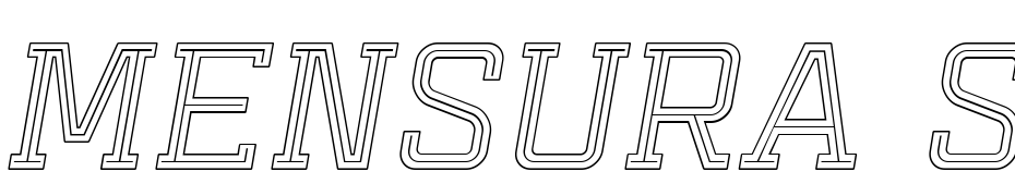Mensura Slab Titling 5 Italic cкачати шрифт безкоштовно
